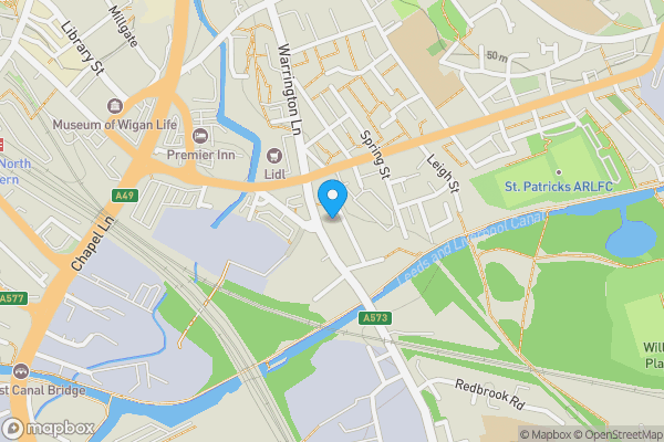 Map location for Sovereign House, Sovereign Business Park, Kings Croft Court, Wigan, Lancashire, WN1 3AP