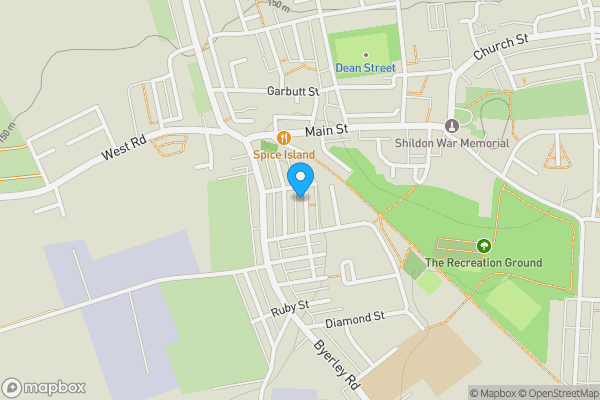 Map location for 25 Henry Street, Shildon, County Durham, DL4 1JP
