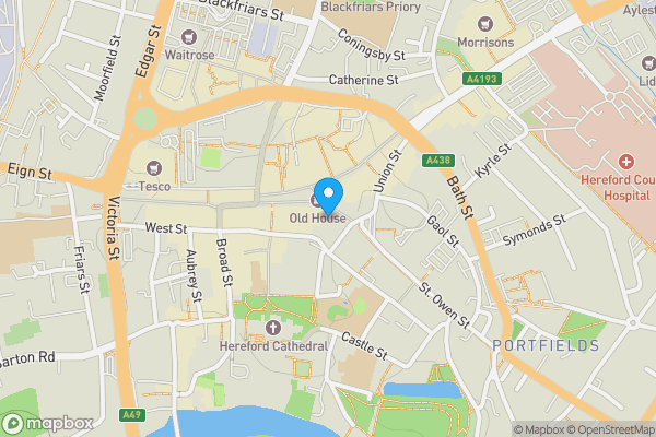 Map location for 14, 15 & 15A St. Peters Street, Hereford, Herefordshire, HR1 2LE