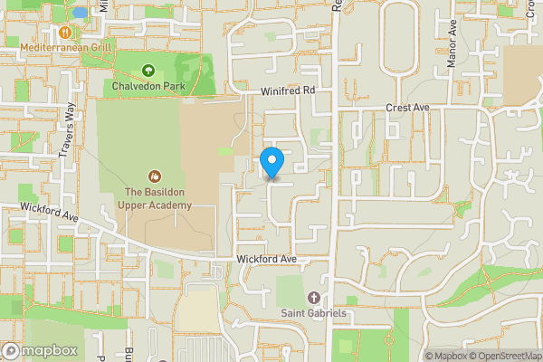 Map location for Caister Drive, Basildon, Essex, SS13 3RD