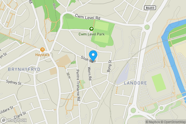 Map location for Siloh Road, SWANSEA, SA1 2PE