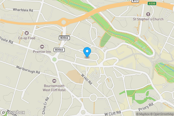 Map location for Flat 1 Hudson House, Upper Norwich Road, Bournemouth, Dorset, BH2 5RA
