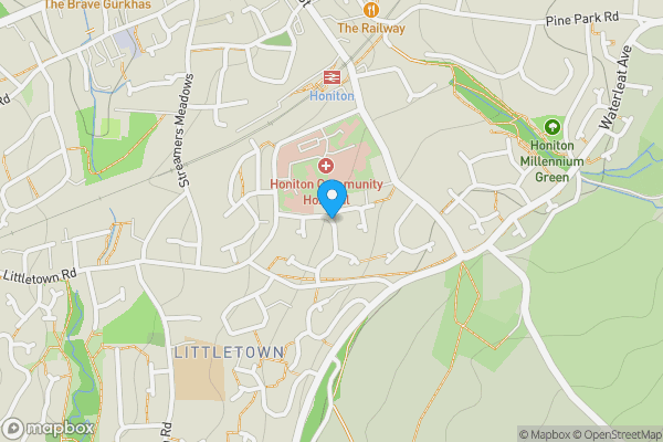 Map location for Haydons Park, Honiton, Devon, EX14 2TA