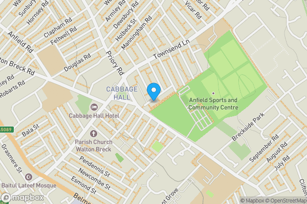 Map location for 12 Suburban Road, Liverpool L6 0BP