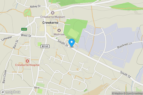 Map location for 1 Crown Mews, South Street, Crewkerne, Somerset, TA18 8DB