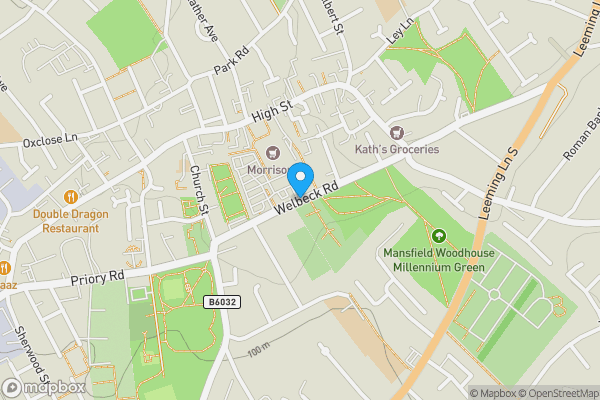 Map location for Welbeck Road, MANSFIELD, Nottinghamshire, NG19 9JY