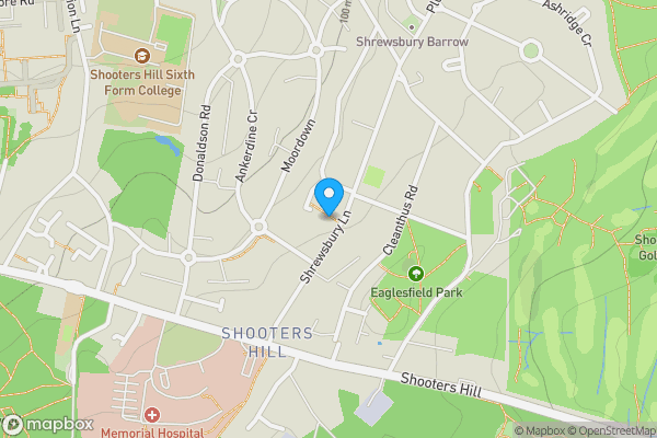 Map location for 47 Shrewsbury Lane, Shooters Hill, London, SE18 3JE