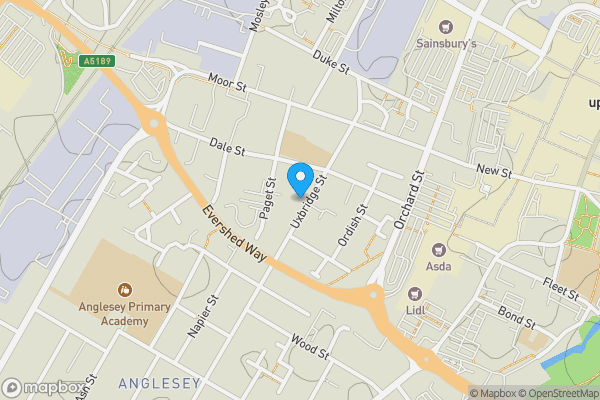 Map location for 329 Uxbridge Street, Burton-On-Trent, Staffordshire DE14 3JS