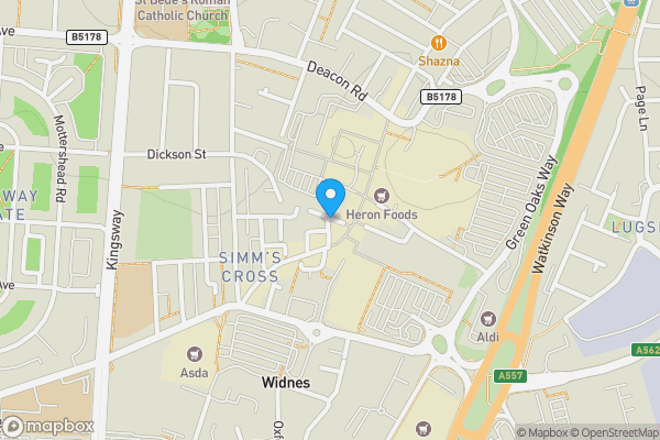 Map location for 1-4 Salisbury Street, Widnes, Cheshire WA8 6PJ