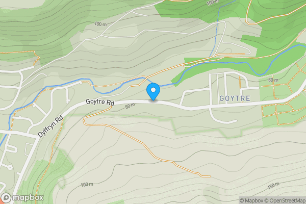 Map location for 1.5 Acres on North Side of Dyffryn Road, Goytre, Wales, SA13 2YD