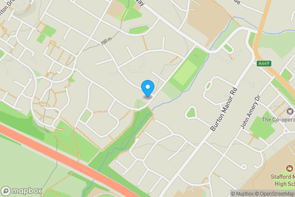 Map location for 50 Barnes Road, Highfields, Stafford, Staffordshire ST17 9RL