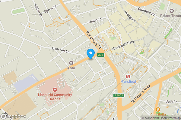 Map location for Apartment 21, St. Crispins Court, Stockwell Gate, Mansfield NG18 5GL