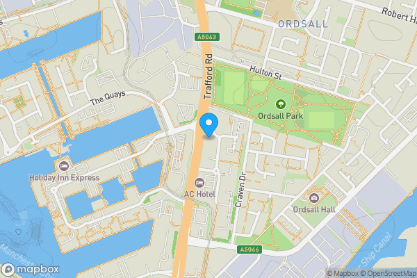 Map location for Trafford Road, Salford, Lancashire, M5 3NW