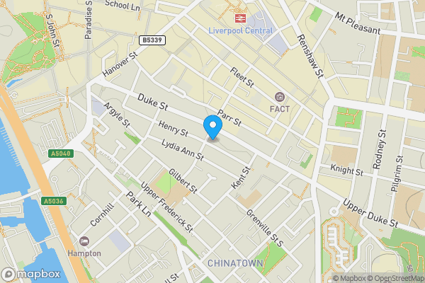Map location for Apartment 5, 75 Henry Street, Liverpool, Merseyside, L1 5BU L1 5BU