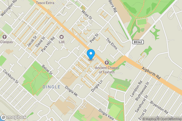 Map location for 28 South Grove, Dingle, Liverpool, Merseyside, L8 9SU L8 9SU