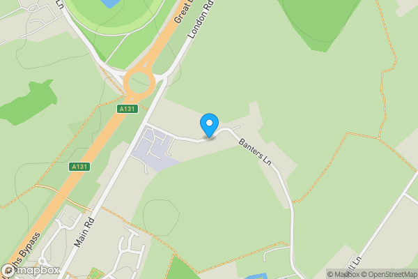 Map location for Land Adjacent to The Gables, Banters Lane, Great Leighs, Chelmsford, Essex, CM3 1NT