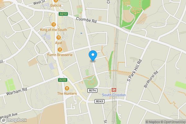 Map location for 5 Deanfield Gardens, St. Peters Road, Croydon, Surrey, CR0 1HP