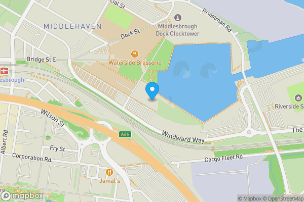 Map location for Flat 12, Ciac, Quay Street, MIDDLESBROUGH, Cleveland, TS2 1AX