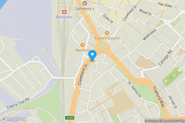 Map location for Former Pub Premises, 135 Cleveland Street, Doncaster, South Yorkshire DN1 3AR