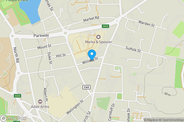 Map location for The Slemish Bar, 35-37 William Street, Ballymena, County Antrim, BT43 6AW