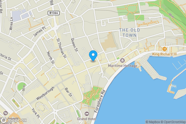 Map location for 50-53 Newborough, Scarborough, YO11 1ET