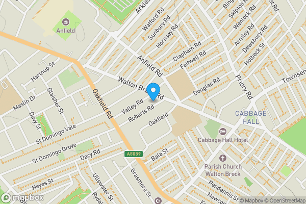 Map location for 49 Robarts Road, Liverpool, Merseyside, L4 0TY L4 0TY