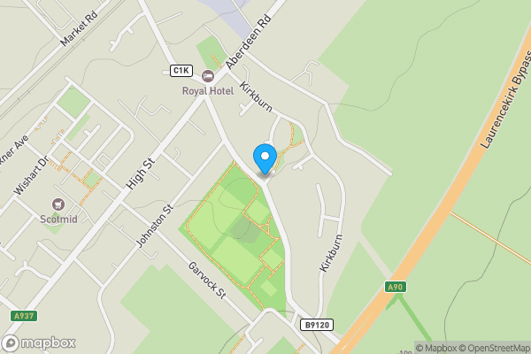 Map location for 9, Alma Terrace, Laurencekirk, Kincardineshire, AB30 1FL