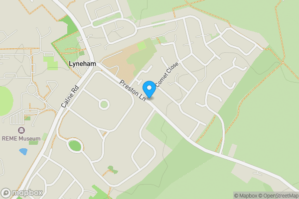 Map location for 21 Preston Lane, Lyneham, Chippenham, Wiltshire, SN15 4AR