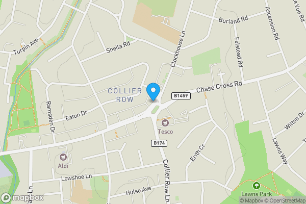 Map location for 9/9a Clockhouse Lane, Collier Row, Romford, Essex RM5 3PH
