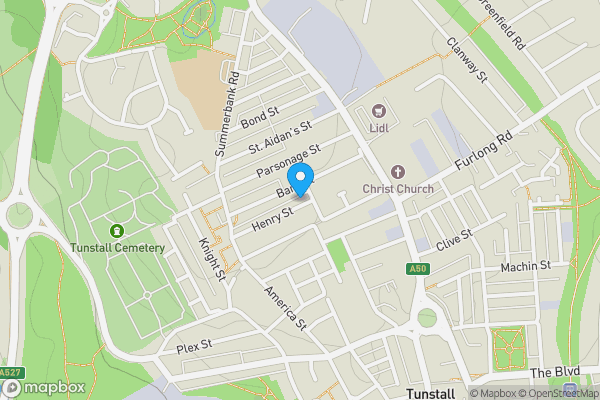 Map location for 58 Henry Street, Tunstall, Stoke-On-Trent, Staffordshire ST6 5HP