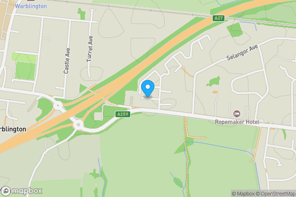 Map location for Wodehouse Close, Hampshire, PO10 7FF