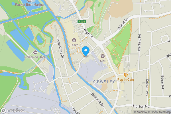 Map location for The Retreat, Trout Road, Yiewsley