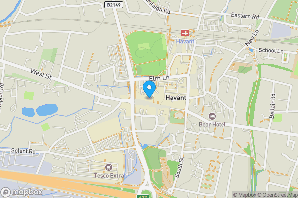 Map location for 40/40a, West Street, Havant, Hampshire, PO9 1PG