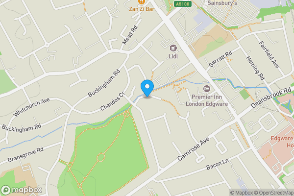Map location for Garage 2, Methuen Close, Edgware, HA8 6HA