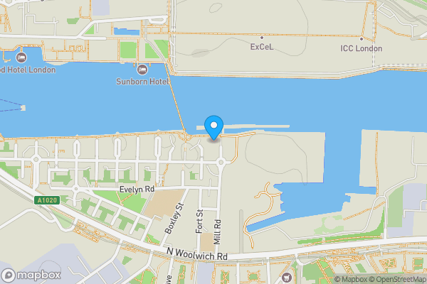 Map location for Flat 26 Eastern Quay Apartments, 25 Rayleigh Road, Royal Docks, London, E16 1AX