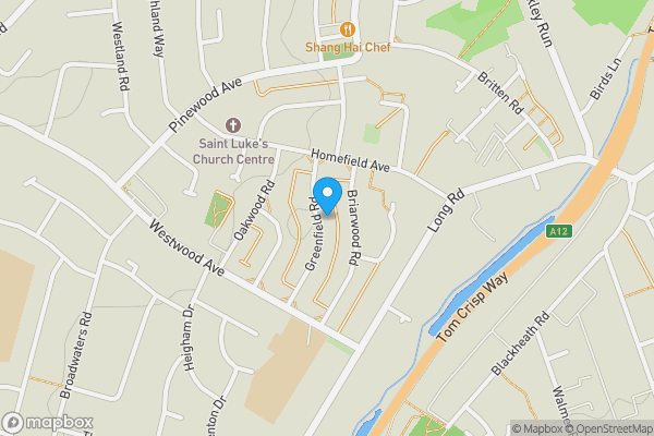 Map location for 20 Greenfield Road, Lowestoft, NR33 9EF