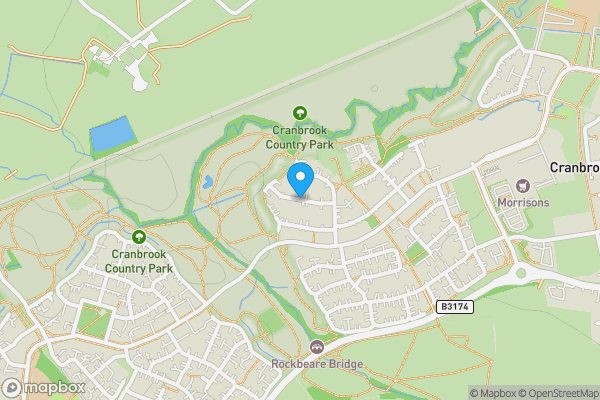 Map location for Inner Westland, EXETER, EX5 7EQ
