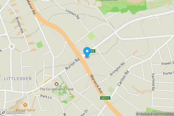 Map location for Flat 8, Ridgeway Court, 224 Warwick Avenue, Derby DE23 6LH