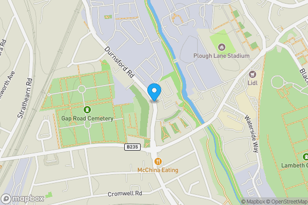 Map location for Durnsford Road, London, SW19 8HQ