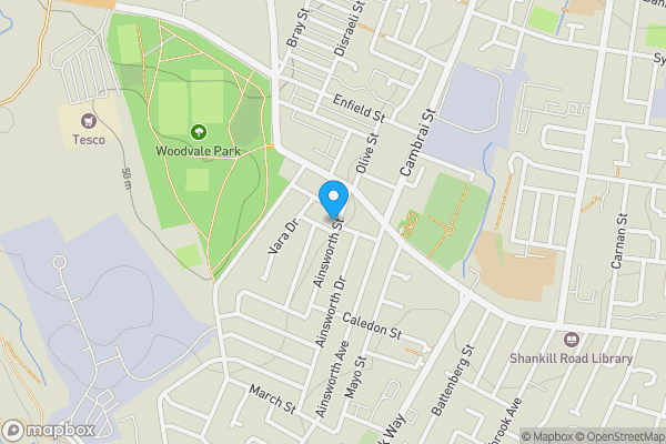 Map location for 19, Ainsworth Parade, Woodvale Road, Belfast, County Antrim, BT13 3FP