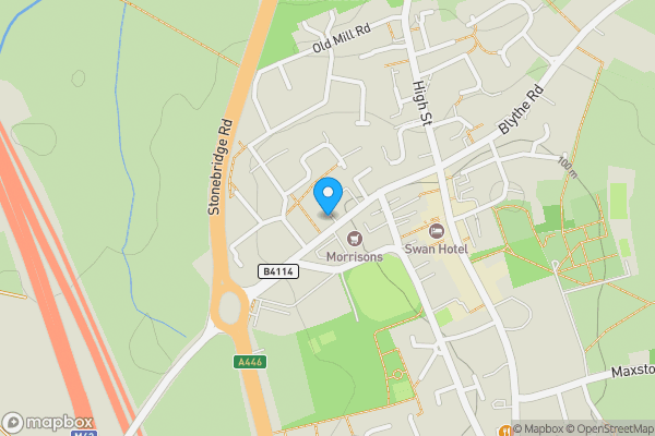 Map location for Two Plots of Land at Stonebridge Road, Coleshill (nearest postcode), B46 1AS