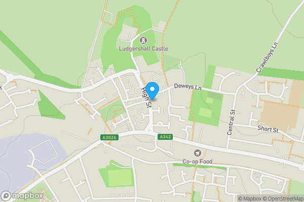 Map location for Queens Head, 32 High Street, Ludgershall, Andover, Hampshire, SP11 9PZ