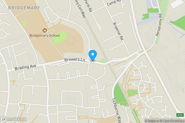 Map location for Land at Brewers Lane, Gosport, Hampshire, PO13 0JU