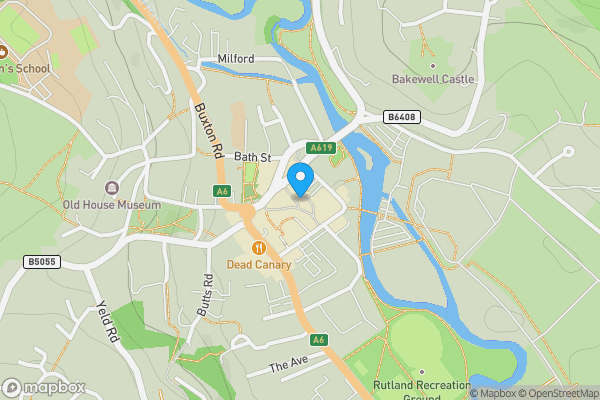Map location for 1 Water Lane Bakewell Derbyshire DE45 1EU