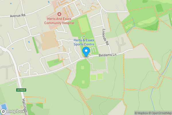 Map location for Land on the North Side of Beldams Lane, Bishop's Stortford, Hertfordshire, CM23 5FD