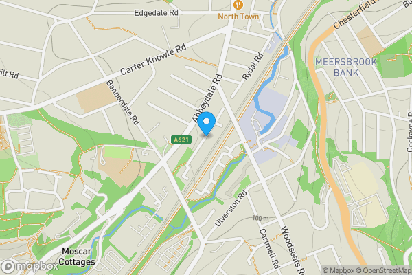 Map location for Buttermere Road, SHEFFIELD, South Yorkshire, S7 2AY