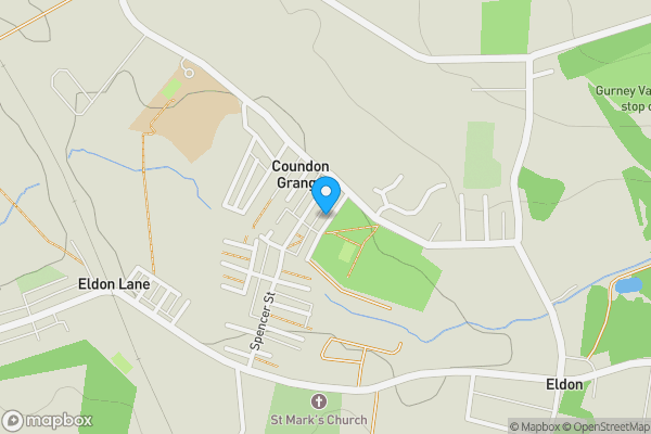 Map location for 11 Randolph Street, Coundon Grange, Bishop Auckland, County Durham, DL14 8UL