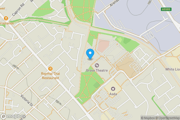 Map location for 107 The Parklands, Dunstable, Bedfordshire, LU5 4GW
