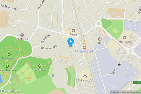 Map location for Elm Grove, EASTBOURNE, East Sussex, BN22 9NN