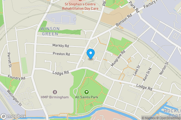 Map location for 30 Spring Grove Gardens, Birmingham, West Midlands, B18 5DQ